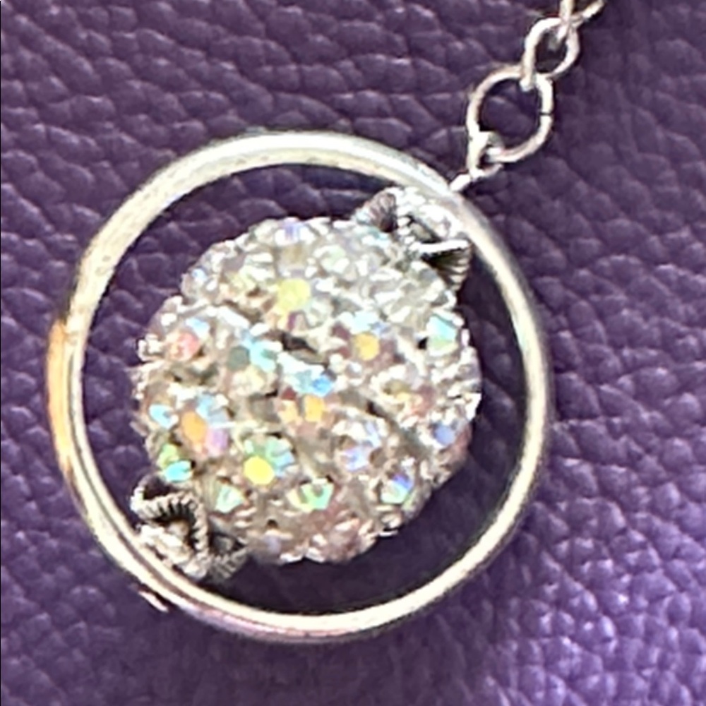 Crystal and Silver Purse Charm - Picture 2 of 4